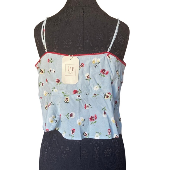 NWT Gap x DÔEN Cropped Floral Coquette Cami Women’s Medium - Picture 2 of 9